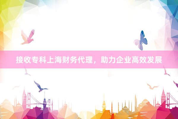 接收专科上海财务代理，助力企业高效发展