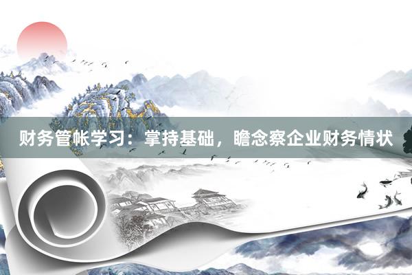 财务管帐学习：掌持基础，瞻念察企业财务情状